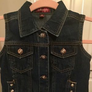 Shampoo Girls Jean Vest w/Buttons